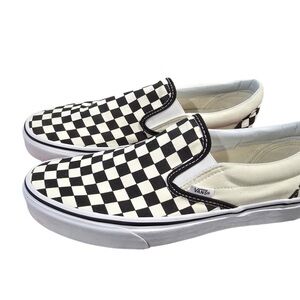 Vans Black and White Checkerboard Slip-Ons